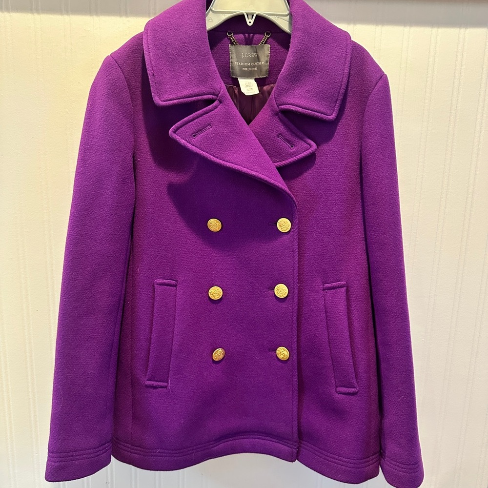 J.Crew Stadium Wool Blend Double Breasted Majesty Peacoat Jacket Women’s Size 4